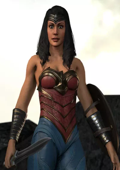 3Dhentaihero- Wonder Woman x Link
