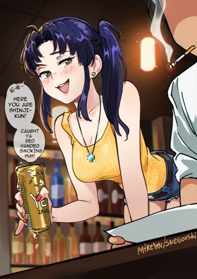 [Snegovski] Misato’s Black Lagoon Bar (Black Lagoon, Evangelion)