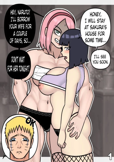 Steca – Sakura and hinata Comic (Futanari)