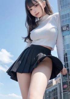 Giant girl looking down (11)
