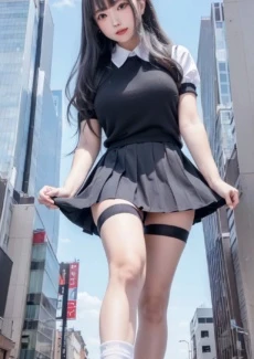 Giant girl looking down (15)