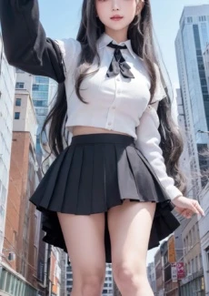 Giant girl looking down (3)