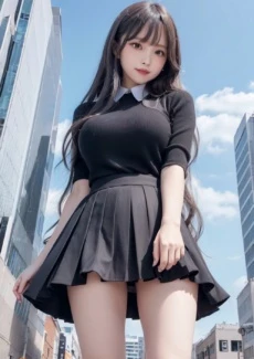 Giant girl looking down (39)