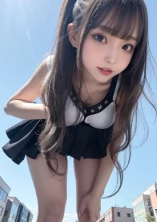 Giant girl looking down (40)