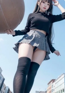 Giant girl looking down (46)