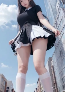 Giant girl looking down (62)