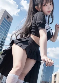 Giant girl looking down (63)