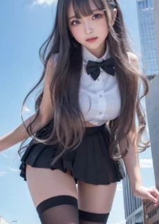 Giant girl looking down (67)