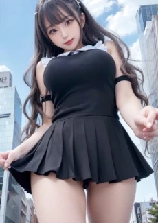 Giant girl looking down (68)