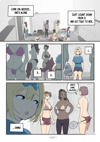 [Lewdua] Locker room – Nessie and Valerie [Hairy]