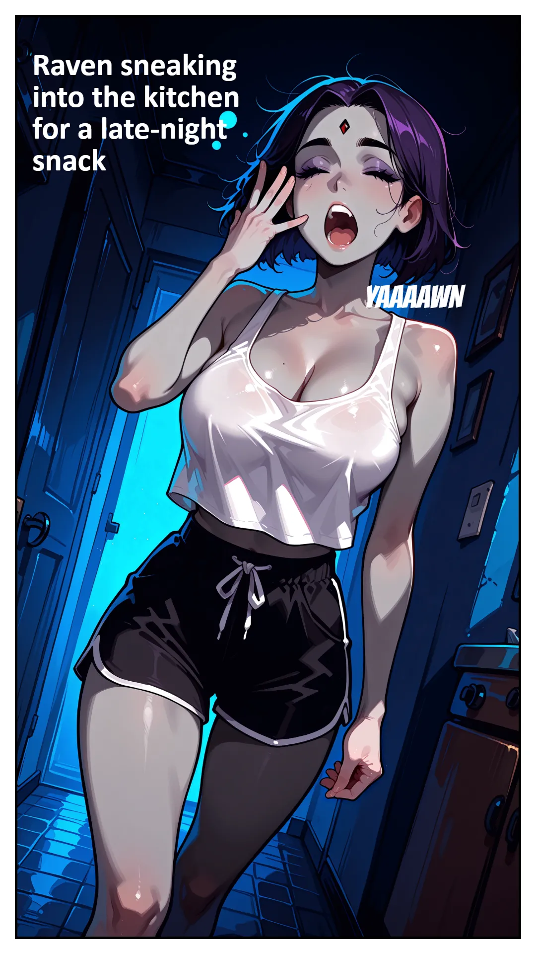 Mittoshura – Raven sneaking into the kitchen for a late-night snack